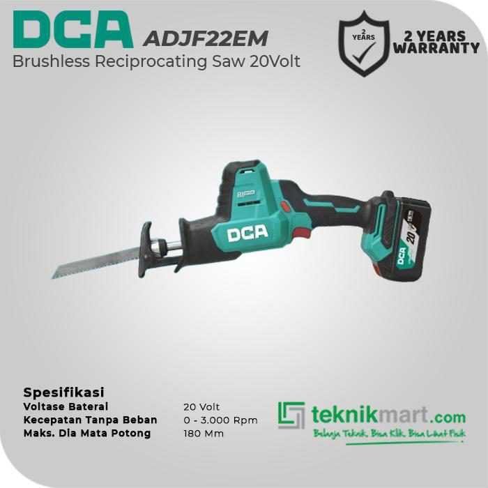 DCA ADJF22EM BRUSHLESS RECIPROCATING SAW 20VOLT (2X BATT 4.0AH, 1X CHARGER) - Image 2
