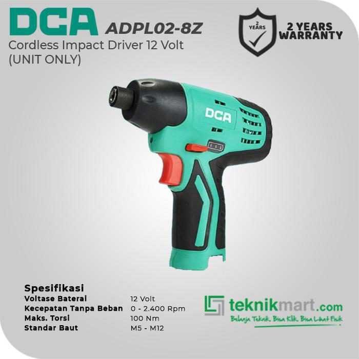 DCA ADPL02-8Z CORDLESS IMPACT DRIVER 12VOLT (UNIT ONLY) - Image 2