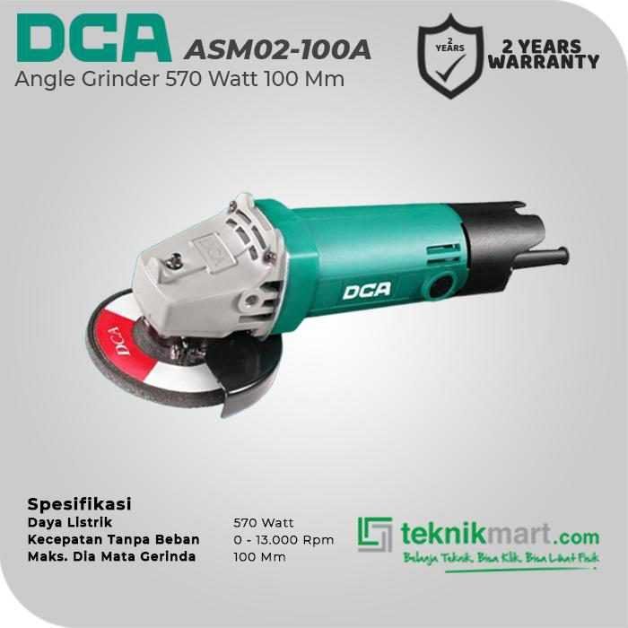 DCA ASM02-100A SMALL ANGLE GRINDER 570WATT 100MM - Image 2