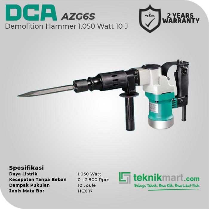 DCA AZG6S DEMOLITION HAMMER 1050WATT 6.8KG - Image 2