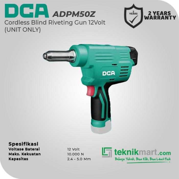DCA ADPM50Z CORDLESS BLIND RIVETING GUN 12VOLT 50MM (UNIT ONLY) - Image 2