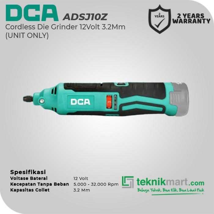 DCA ADSJ10Z CORDLESS DIE GRINDER 12VOLT 3.2MM (UNIT ONLY) - Image 2