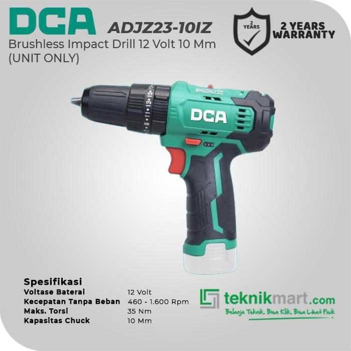 DCA ADJZ23-10IZ BRUSHLESS IMPACT DRILL 12VOLT 10MM (UNIT ONLY) - Image 2