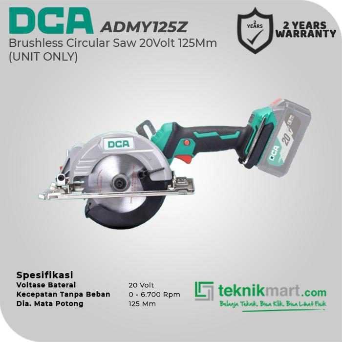 DCA ADMY125Z BRUSHLESS CIRCULAR SAW 20VOLT 125MM (UNIT ONLY) - Image 2