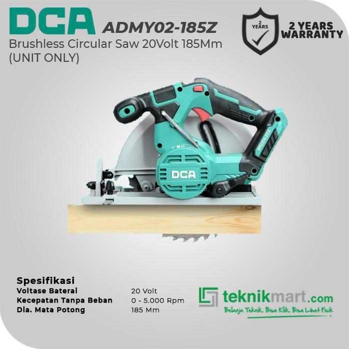 DCA ADMY02-185Z BRUSHLESS CIRCULAR SAW 20VOLT 185MM (UNIT ONLY) - Image 2