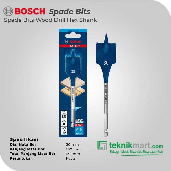 BOSCH SPADE BITS (SELF CUT SPEED) WOOD DRILL BITS 30X152MM HEX SHANK - Image 2