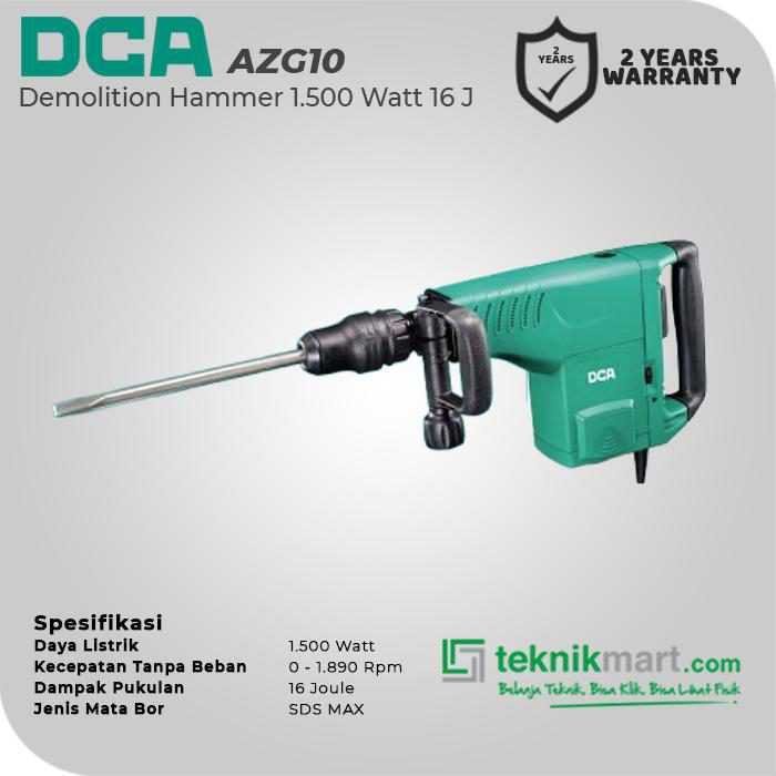 DCA AZG10 DEMOLITION HAMMER 1500WATT 16.0JOULE (SDS MAX) - Image 2