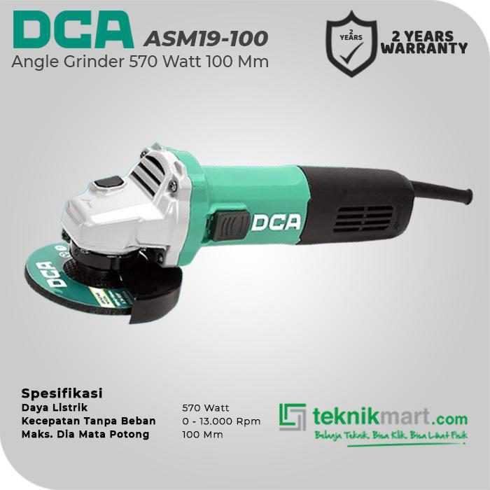 DCA ASM19-100 ANGLE GRINDER 570WATT 100MM - Image 2