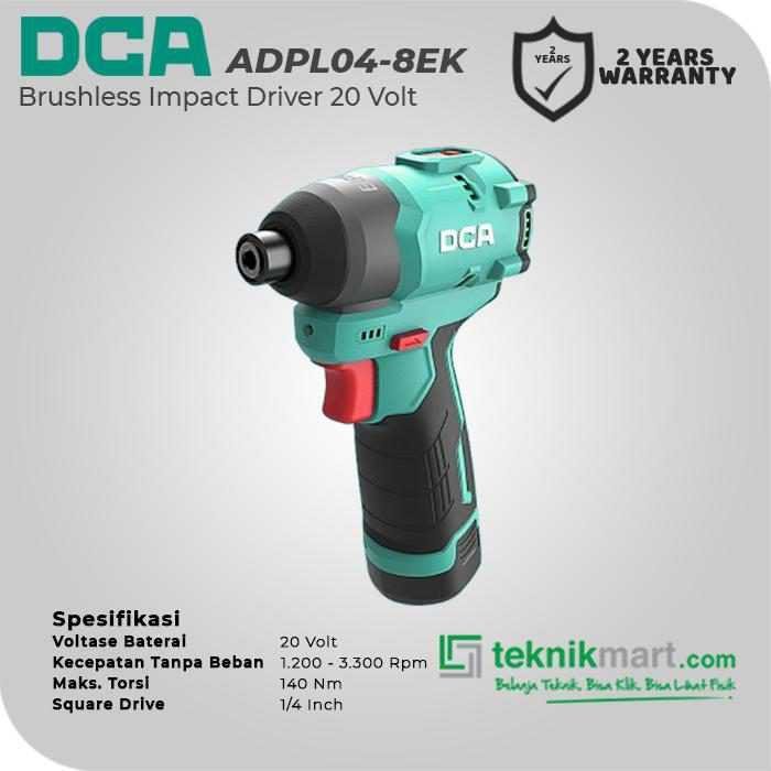 DCA ADPL04-8EK BRUSHLESS IMPACT DRIVER 12VOLT (2X BATT, 1X CHARGER, CASE) - Image 2
