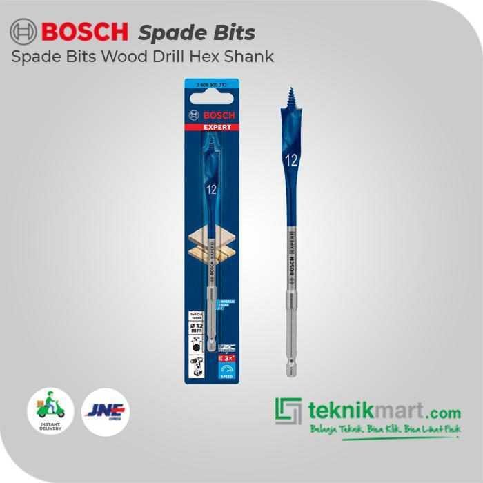 BOSCH SPADE BITS (SELF CUT SPEED) WOOD DRILL BITS 12X152MM HEX SHANK - Image 3