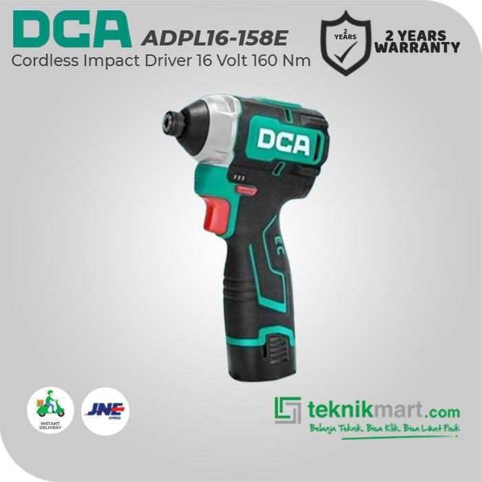 DCA ADPL16-158E CORDLESS IMPACT DRIVER 16VOLT (2X BATT, 1X CHARGER, CASE) - Image 3