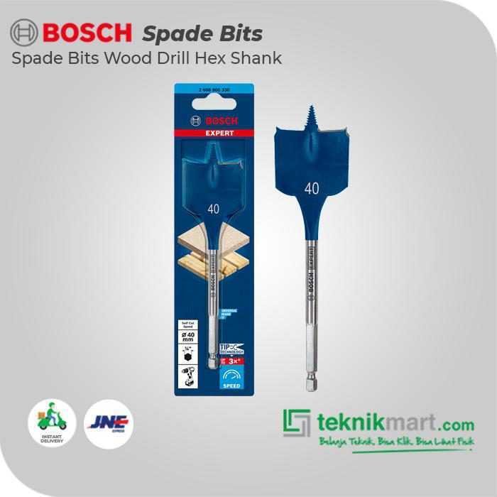 BOSCH SPADE BITS (SELF CUT SPEED) WOOD DRILL BITS 40X152MM HEX SHANK - Image 2