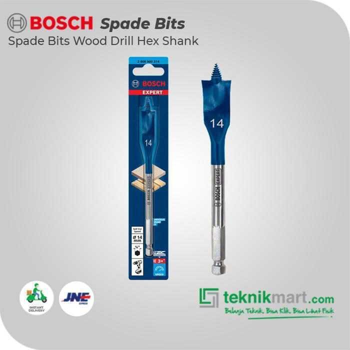 BOSCH SPADE BITS (SELF CUT SPEED) WOOD DRILL BITS 14X152MM HEX SHANK - Image 2