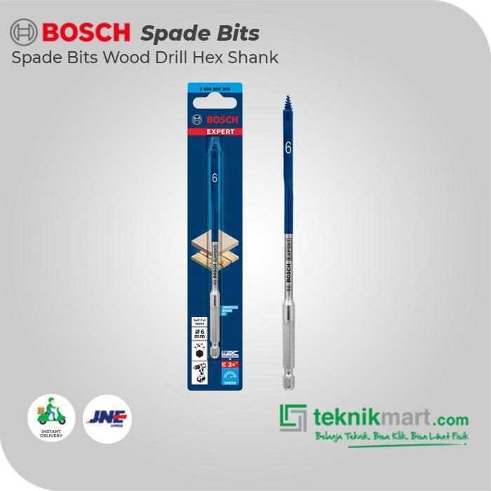 BOSCH SPADE BITS (SELF CUT SPEED) WOOD DRILL BITS 6X152MM HEX SHANK - Image 3