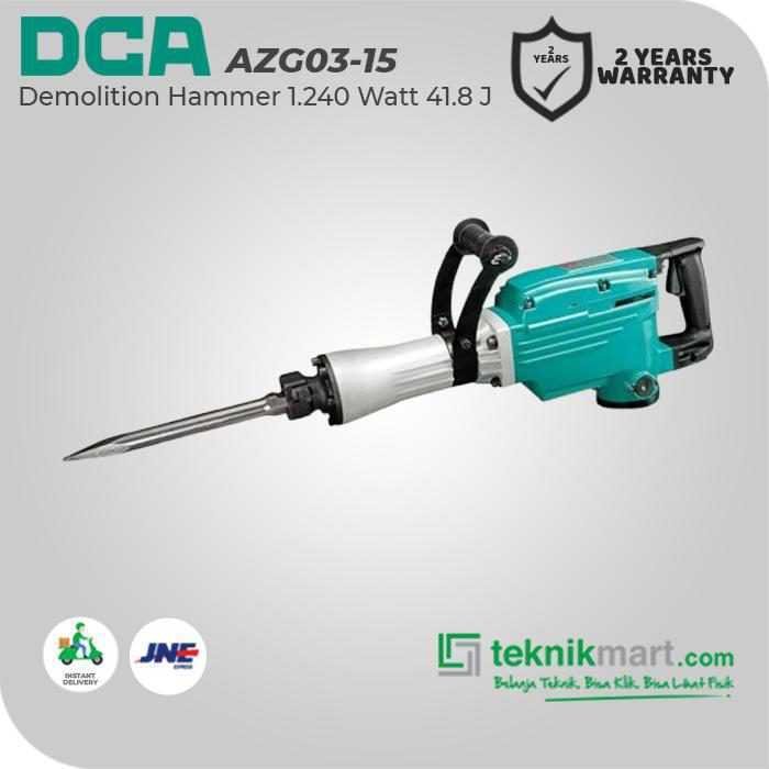 DCA AZG03-15 DEMOLITION HAMMER 1240WATT 41.8JOULE (HEX 30) - Image 3