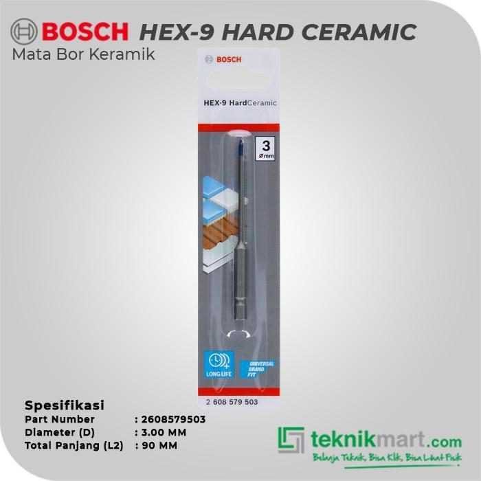 BOSCH HEX-9 HARD CERAMIC DRILL BIT 3X90MM