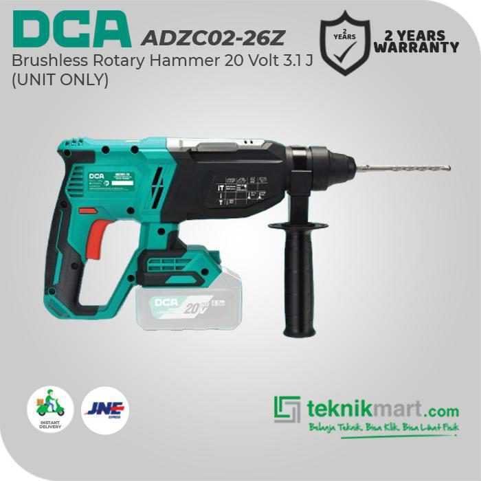 DCA ADZC02-26Z BRUSHLESS ROTARY HAMMER 20VOLT (UNIT ONLY) - Image 3