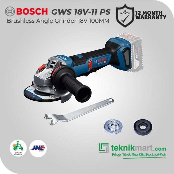 BOSCH GWS 18V-11 PS BRUSHLESS ANGLE GRINDER WITH VARIABLE SPEED 18VOLT 100MM (UNIT ONLY) - Image 3