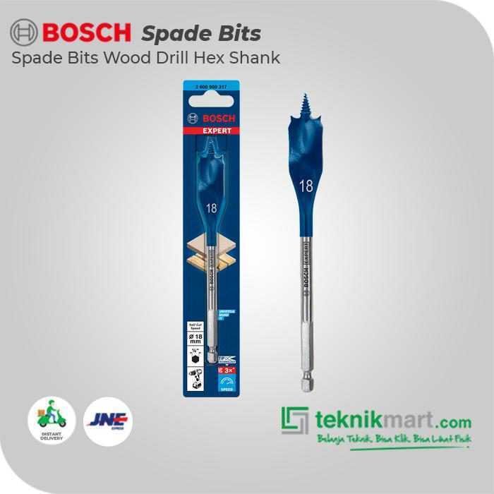 BOSCH SPADE BITS (SELF CUT SPEED) WOOD DRILL BITS 18X152MM HEX SHANK - Image 3