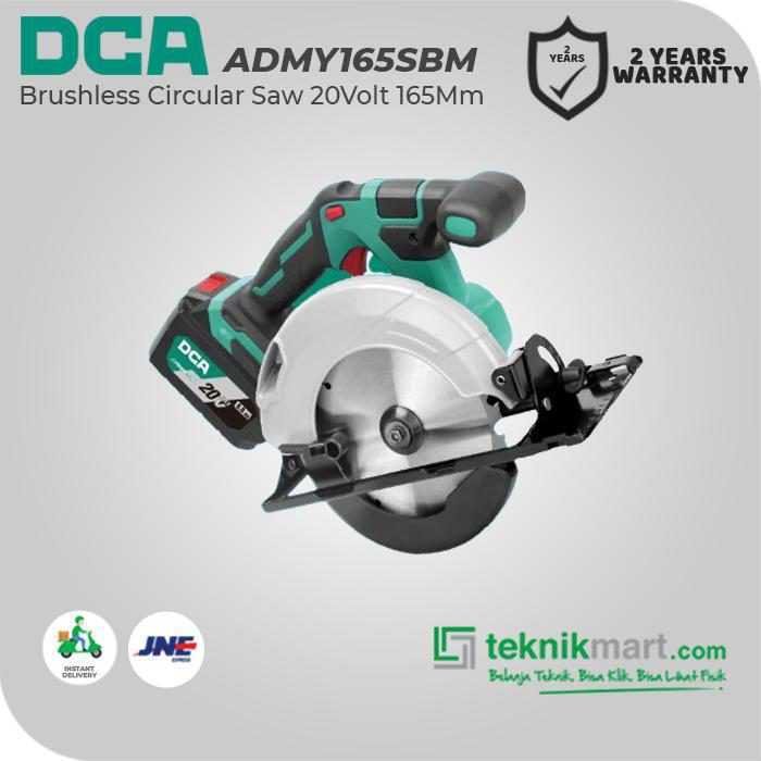 DCA ADMY165SBM BRUSHLESS CIRCULAR SAW 20VOLT 165MM (2X BATT, 1X CHARGER, CASE) - Image 3