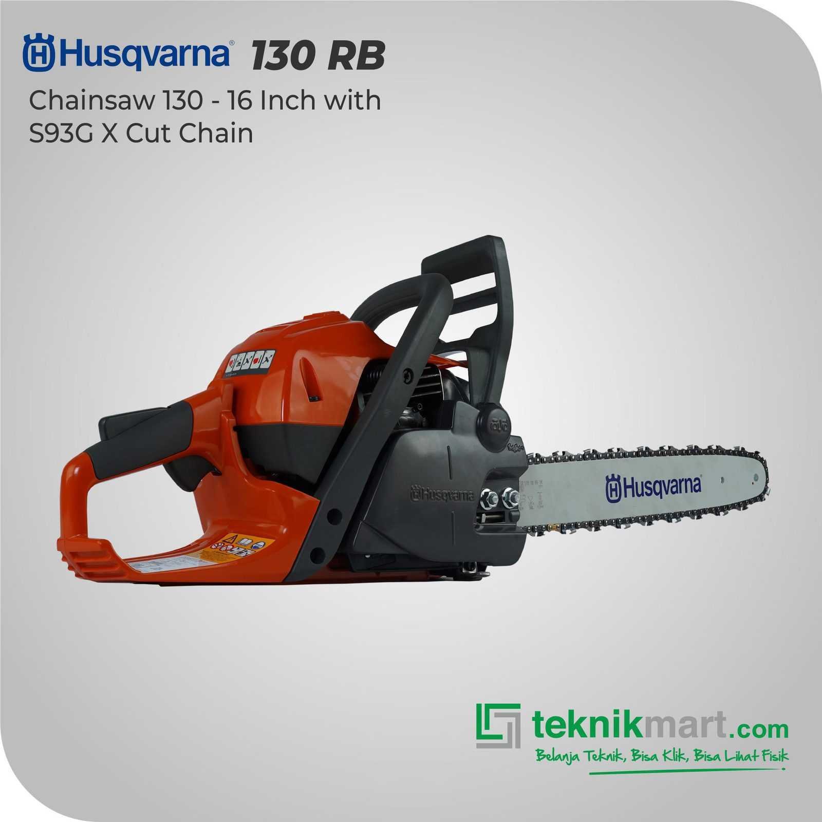 HUSQVARNA 130 - 16" CHAINSAW W/S93G X-CUT CHAIN - Image 3