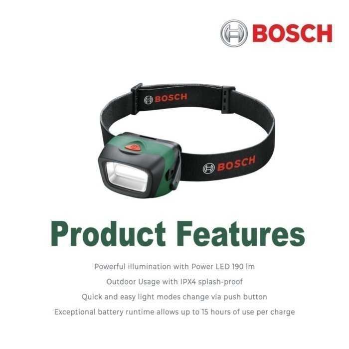 BOSCH HEAD LAMP LED 3WATT 190LUMENS 3X AAA 1.5VOLT - Image 6