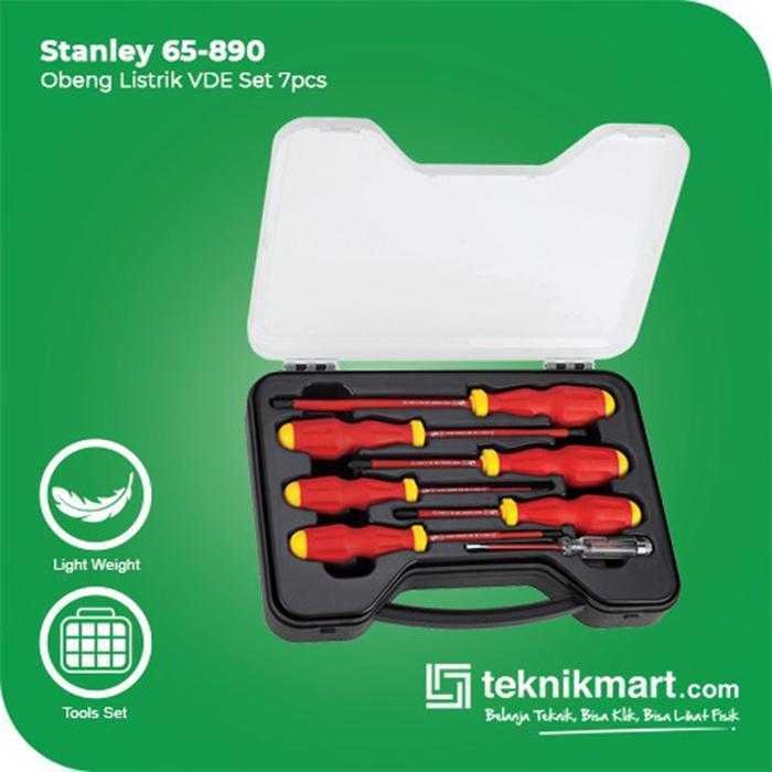 STANLEY 65-980 ELECTRIC SCREWDRIVER VDE SET 6 PCS WITH VOLTAGE