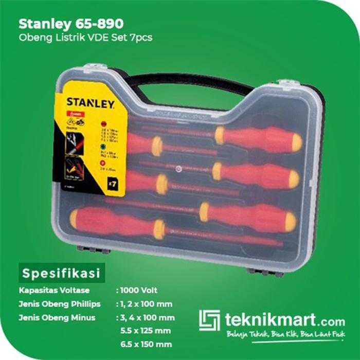 STANLEY 65-980 ELECTRIC SCREWDRIVER VDE SET 6 PCS WITH VOLTAGE - Image 2