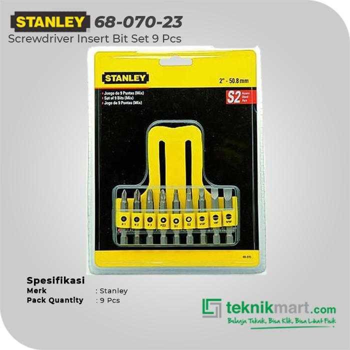 STANLEY 68-070-23 SCREWDRIVER INSERT BIT SET 9 PCS - Image 2