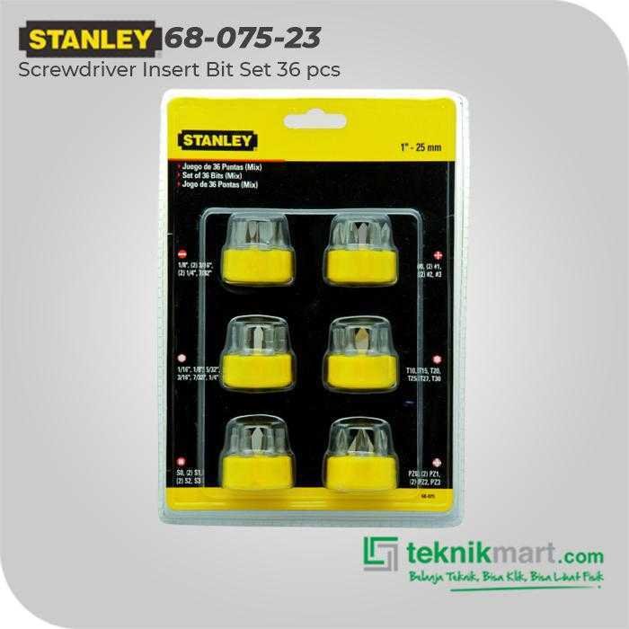 STANLEY 68-075-23 SCREWDRIVER INSERT BIT 36 PCS