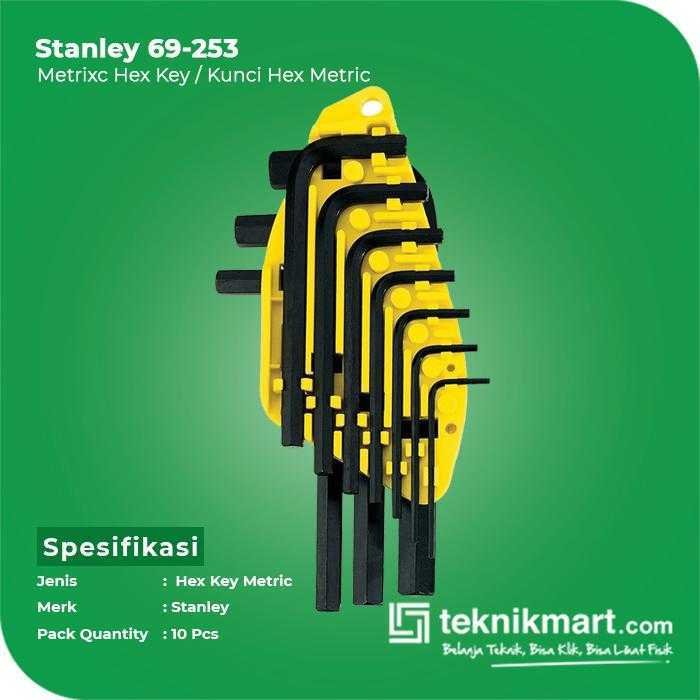 STANLEY 69-253 HEX KEY SET 10PCS METRIC (BLACK) - Image 5