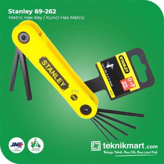 STANLEY 69-262 FOLDING HEX KEY SET 7 PCS METRIC (BLACK & PLASTIC PACKAGE) - Image 3