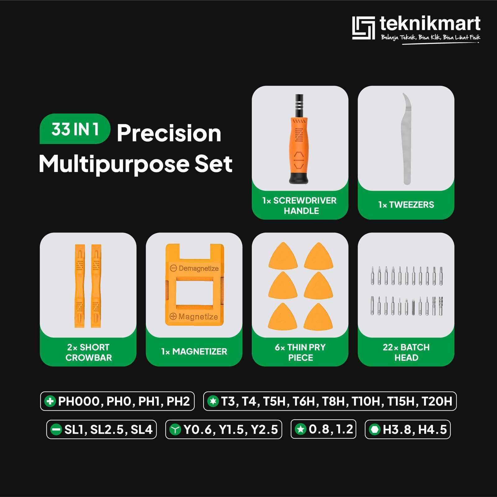 TIP TOP MINI MFIX 33 IN 1 SCREWDRIVER PRECISION MULTIPURPOSE SET - Image 5