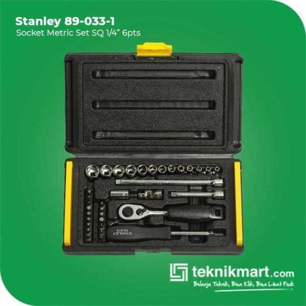 STANLEY 89-033-1 SOCKET SET SQ1/4" 6PTS 35 PCS METRIC WITH PLASTIC CASE