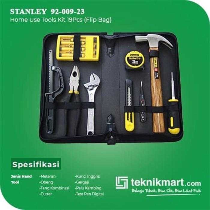 STANLEY 92-009-23 HOME USE TOOLS SET 19 PCS (FLIP BAG) - Image 2