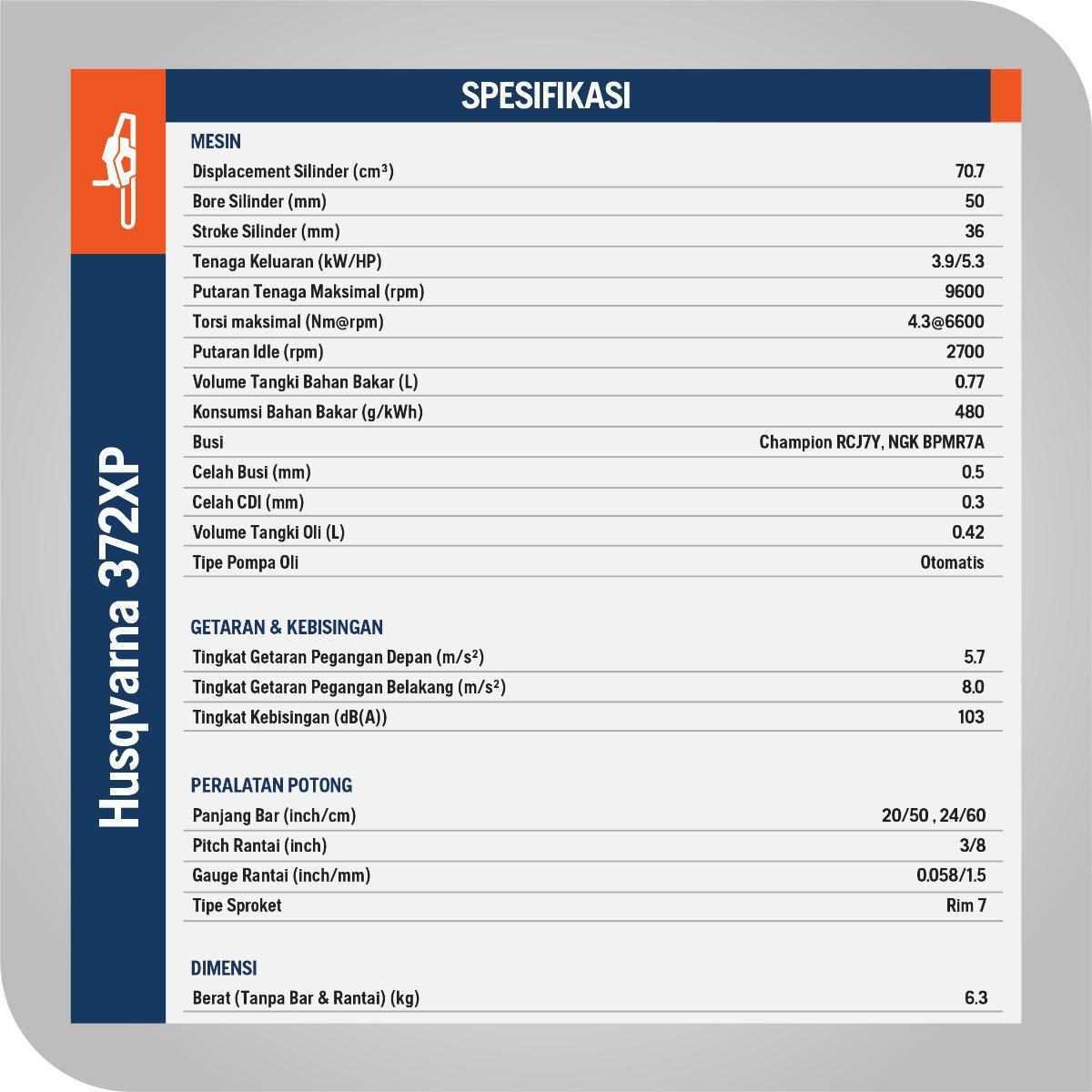 HUSQVARNA 372XP - 24" CHAINSAW W/C85 X-CUT CHAIN - Image 4