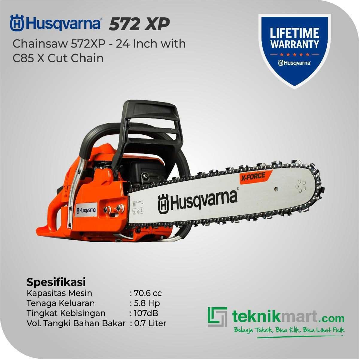 HUSQVARNA 572XP - 24" CHAINSAW W/C85 X-CUT CHAIN - Image 2