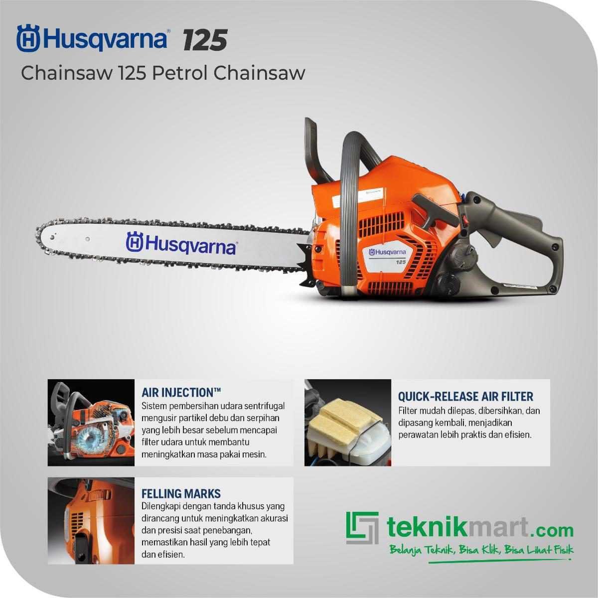 HUSQVARNA 125 - 16" CHAINSAW W/H37 CHAIN - Image 2