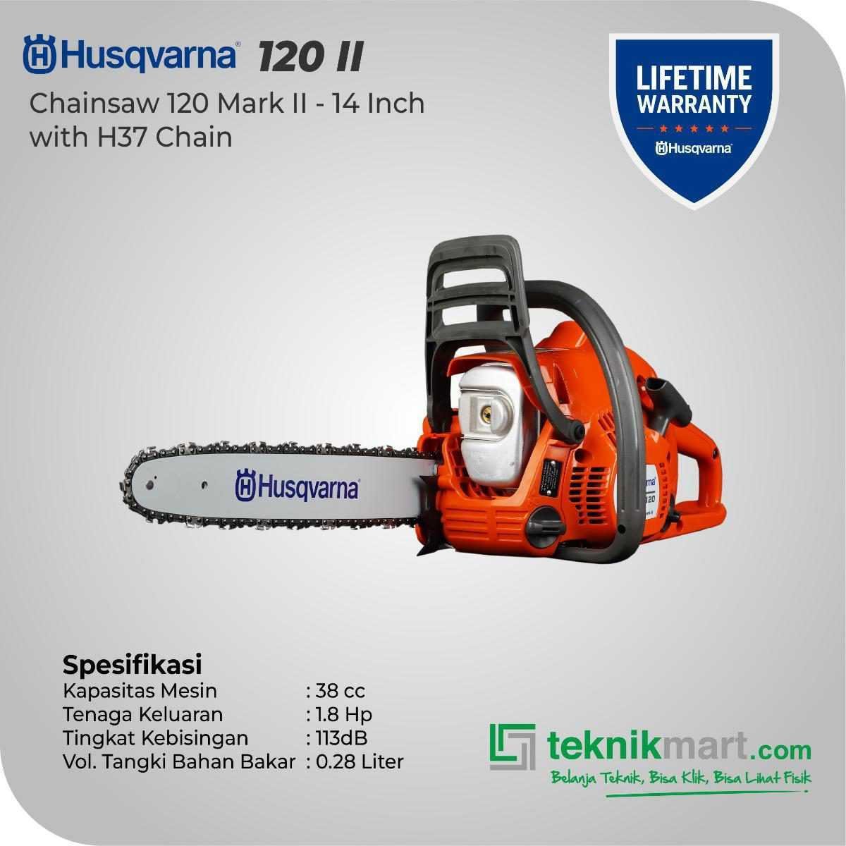 HUSQVARNA 120 MARK II - 14" CHAINSAW W/H37 CHAIN - Image 2