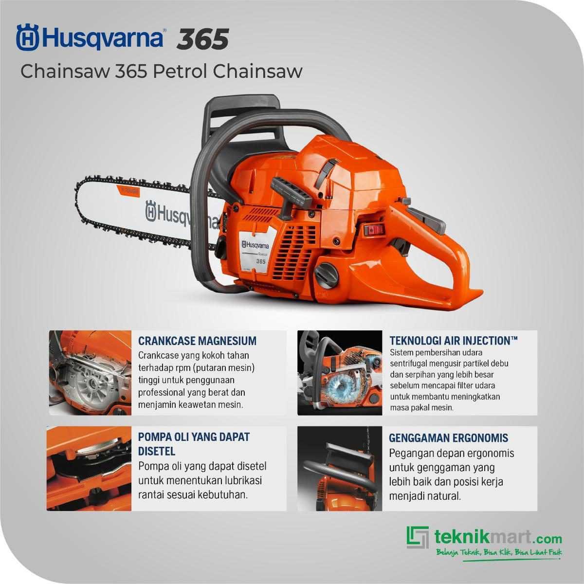 HUSQVARNA 365 - 20" CHAINSAW W/C85 X-CUT CHAIN - Image 2