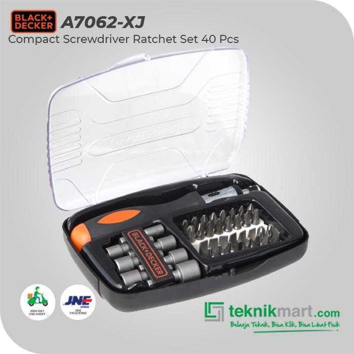 BLACK AND DECKER A7062 COMPACT SCREWDRIVER RATCHET SET 40PCS - Image 3