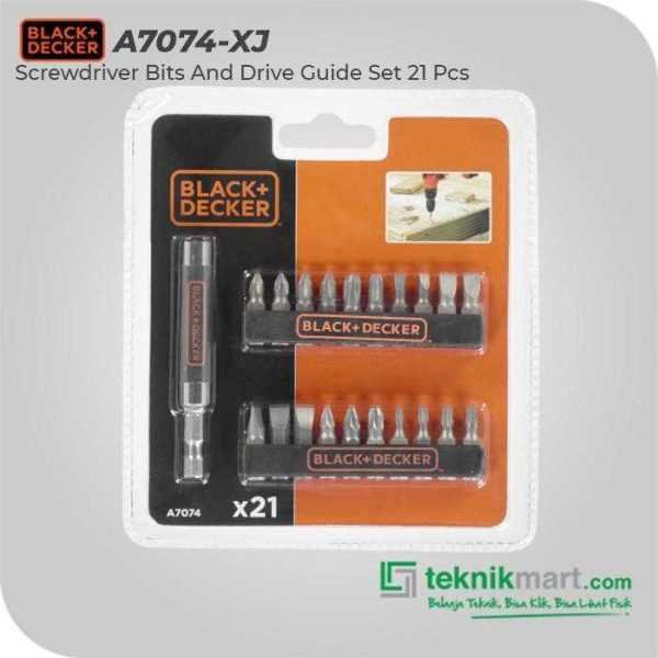 BLACK AND DECKER A7074 SCREWDRIVER BITS AND DRIVE GUIDE SET 21PCS