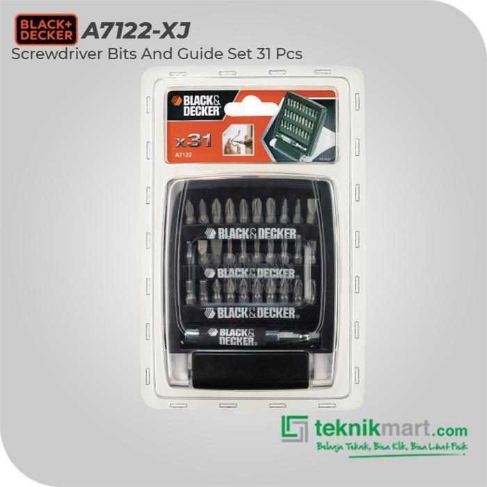 BLACK AND DECKER A7122 SCREWDRIVER BITS AND DRIVE GUIDE SET 31PCS