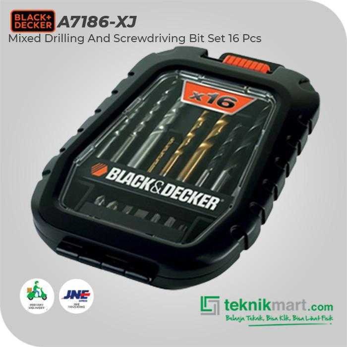 BLACK AND DECKER A7186 MIXED DRILLING & SCREWDRIVING BIT SET 16PCS - Image 2