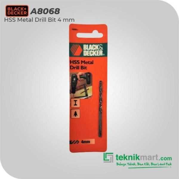BLACK AND DECKER A8068 HSS METAL DRILL BIT 4.0MM