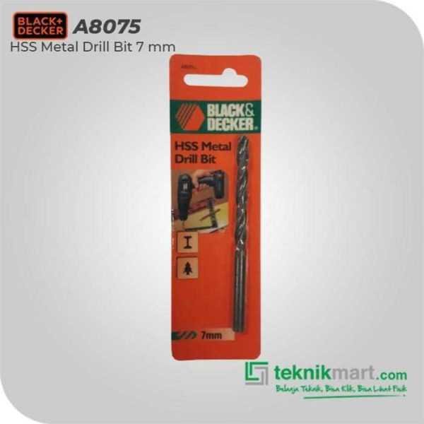 BLACK AND DECKER A8075 HSS METAL DRILL BIT 7.0MM