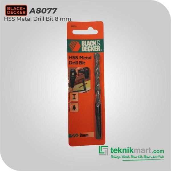 BLACK AND DECKER A8077 HSS METAL DRILL BIT 8.0MM