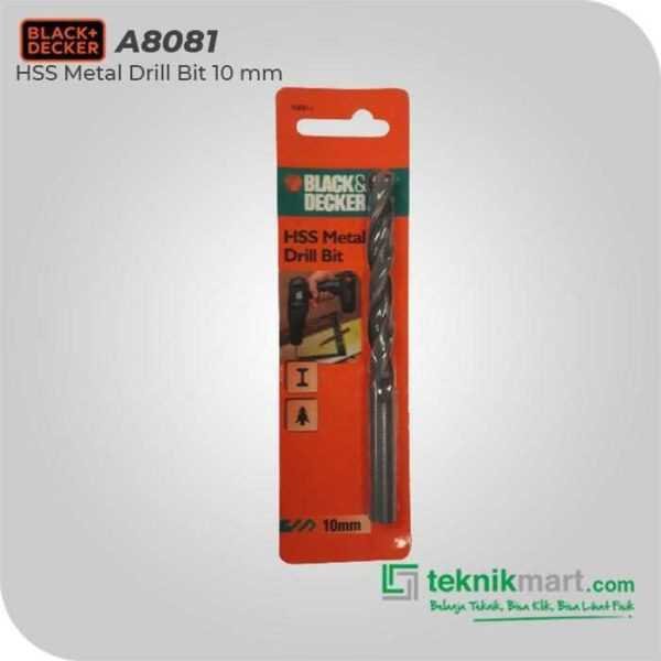 BLACK AND DECKER A8081 HSS METAL DRILL BIT 10.0MM