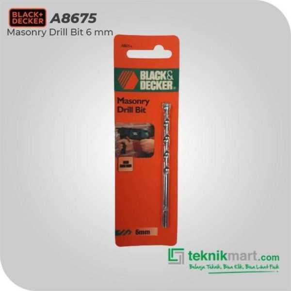 BLACK AND DECKER A8675 MASONRY DRILL BIT 6.0MM