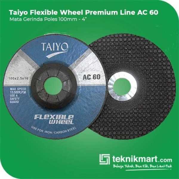 TAIYO AC 60 FLEXIBLE GRINDING WHEEL FOR METAL BLUE LINE 103X2.5X16MM